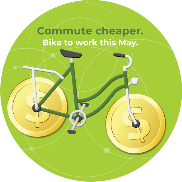 Commute cheaper. Bike to work this May.
